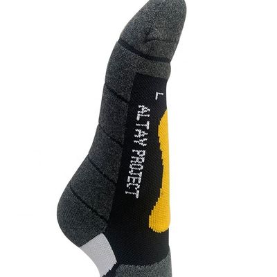 Performance de detección de agujas para adultos Logotipo de invierno térmico personalizado Medias de esquí de lana merino
