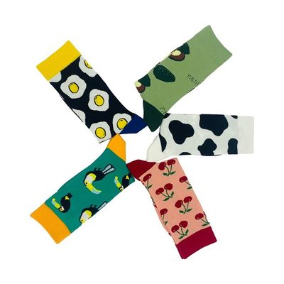 Estilo Invierno Popular Happy Jacquard Calcetines Largos Mujeres para las celebraciones del año
