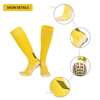 Calcetines de fútbol de poliamida de rodilla alta para niños con diseño acolchado y fondo antideslizante