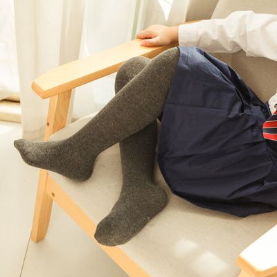 Calcetines de escuela de chicas tejidos a medida Calcetines de algodón de compresión calentados Calcetines calzados para niños