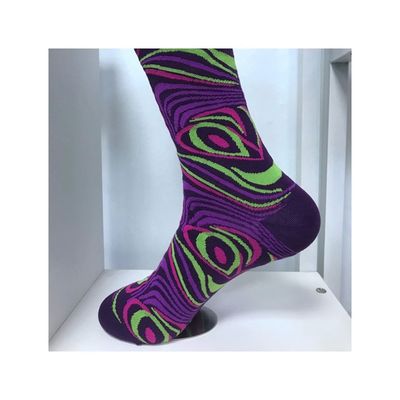 Calcetines de algodón peinados de invierno Festival colorido Loco divertido Impresión 360 hombres mujeres 5% Spandex