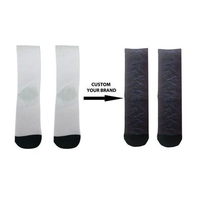 Calcetines de diseño personalizado Impresos en 3D Moda Poliéster Seca rápida Calcetines blancos blancos para hombres