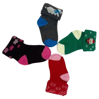 12-24M Calcetines para niños de algodón orgánico con diseño texturizado y comodidad