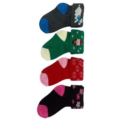 12-24M Calcetines para niños de algodón orgánico con diseño texturizado y comodidad