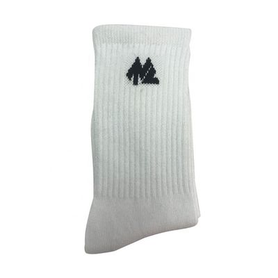 Mediano grueso de toda la temporada longitud de la tripulación calcetines deportivos blancos antiderrapante calcetines de belleza de punto