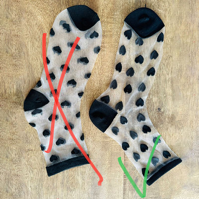 Como imagen de las mujeres personalizadas Negro Blanco Sexy Lace Sheer Calcetines de malla media longitud de la pantorrilla para el verano
