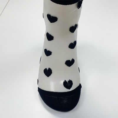 Stylish Ver a través de los calcetines para mujeres personalizable tamaño europeo 36-39 y patrón de amor