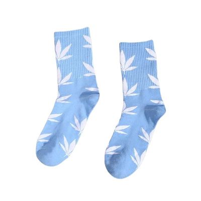 Calcetines de belleza de estilo regular para hombres Mujeres Unisex Rojo Azul de algodón Calcetines deportivos elásticos
