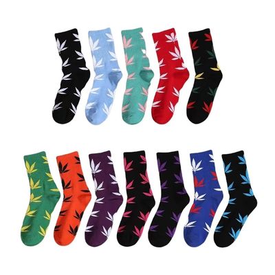 Calcetines de belleza de estilo regular para hombres Mujeres Unisex Rojo Azul de algodón Calcetines deportivos elásticos