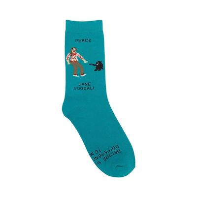 Calcetines de moda para mujeres con colorido impresión de perrito en algodón peinado