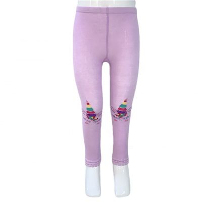 Calcetines de bebé rosas de punto con decoración de gemas y método de tejido térmico