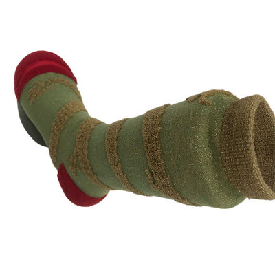 Lurex de algodón de plata de costumbre calcetines de Terry acolchados al azar para niños y niñas de 5-9 años