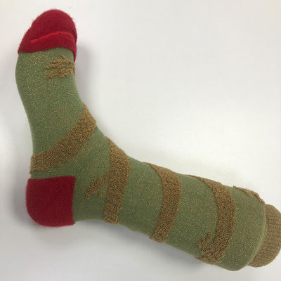 Lurex de algodón de plata de costumbre calcetines de Terry acolchados al azar para niños y niñas de 5-9 años