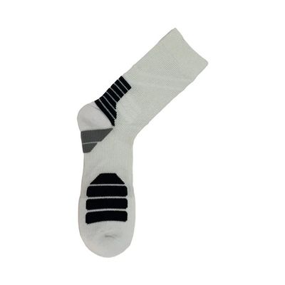 Calcetines de equipo de deporte de algodón blanco rojo Logotipo personalizado Impresión de patrón de diseño para hombres Mujeres