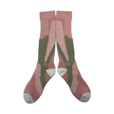 Pintura azul rosa patrón calcetines deportivos antideslizantes LZ-20-SQ001-2
