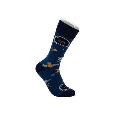 Calcetines profesionales de algodón térmico de tobillo alto para hombres con patrón de impresión elegante opcional