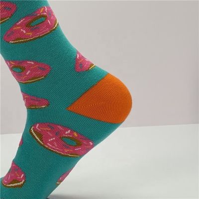 Calcetines profesionales de algodón térmico de tobillo alto para hombres con patrón de impresión elegante opcional