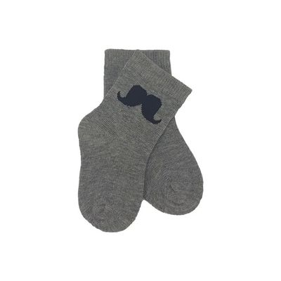 Calcetines para niños pequeños de algodón de punto transpirable corbata seca rápida con barba grande patrón antideslizante