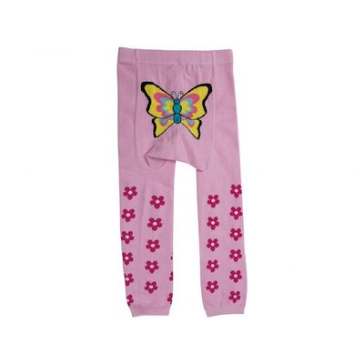Pantalones largos de algodón de algodón con rayas impresas de punto para niños pequeños