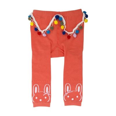 Pantalones largos de algodón de algodón con rayas impresas de punto para niños pequeños