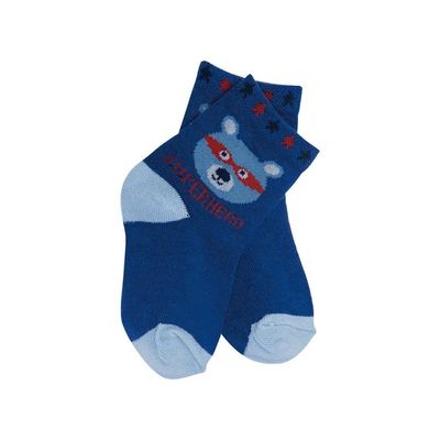 Calcetines de recién nacidos de dibujos animados para niños y niñas 12-24 meses en material de algodón peinado
