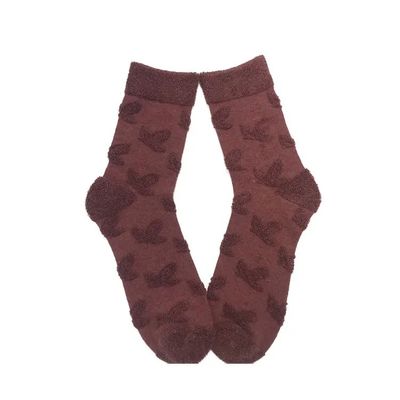 Logotipo personalizado de algodón de lujo calcetines deportivos de invierno unisex con patrón impreso y embalaje
