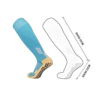 Tejido de poliamida sólida de elastano suave Antiderrapante Fútbol Deporte Fútbol Grip Calcetines largos