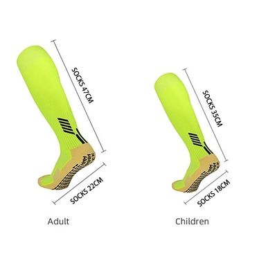 Tejido de poliamida sólida de elastano suave Antiderrapante Fútbol Deporte Fútbol Grip Calcetines largos