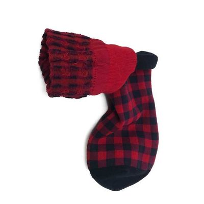 Calcetines para mujeres de algodón y algodón de color rojo
