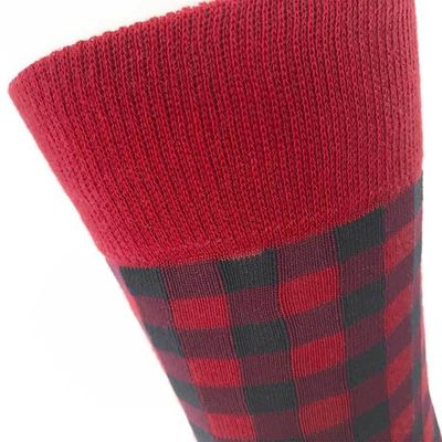 Calcetines para mujeres de algodón y algodón de color rojo