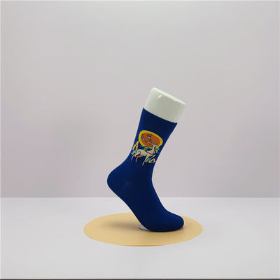 Calcetines de algodón orgánico para mujeres espesor estándar respirable con impresión bonita calcetines largos