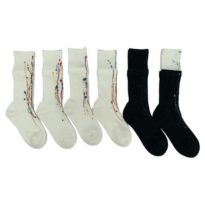 Baloncesto de algodón blanco peinado Calcetines deportivos largos con tobillo alto y absorción de sudor
