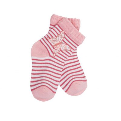 Calcetines de bebé de rayas coloridas Tejido transpirable 70%Cotón 28%Polyester 2%Spandex