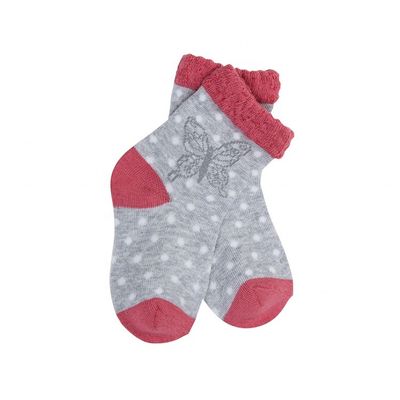 Calcetines de bebé de rayas coloridas Tejido transpirable 70%Cotón 28%Polyester 2%Spandex