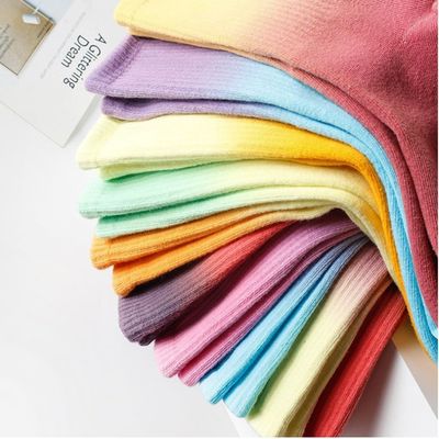 Selección Multicolor Verano Tie Dye Calcetines Unisex para la moda Deportes Juventud