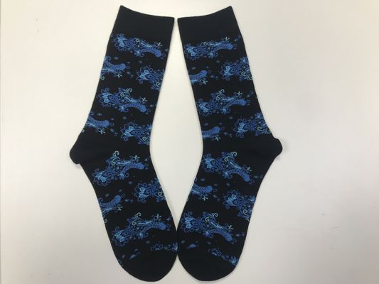 CREW estilo punto amarillo imprimir calcetines de algodón para hombres retro y diseño de lujo