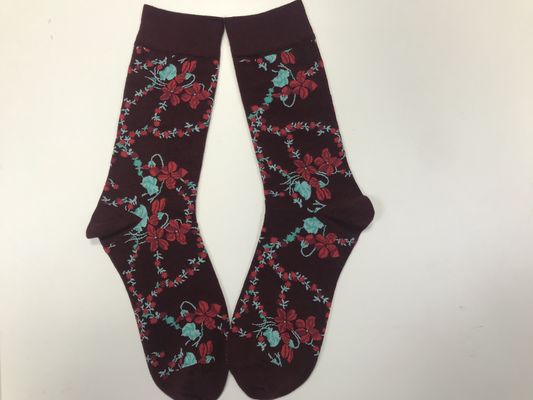 CREW estilo punto amarillo imprimir calcetines de algodón para hombres retro y diseño de lujo