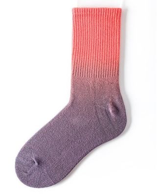 75% de tejido de algodón Mediano de la pantorrilla de la tripulación de la corbata calcetines de colorante para el unisexo en 39-42 EU tamaño