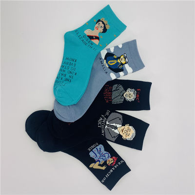 39-42 Calcetines de algodón de moda diseñador mujer calcetines térmicos largos de mujer patrón de impresión