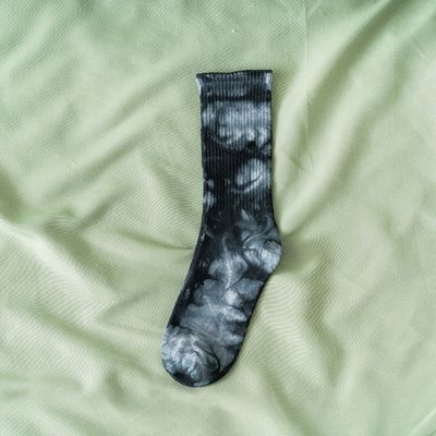 2024 American Hiphop Street Trend CREW Tie Dye Calcetines Unisex De espesor estándar Deportes