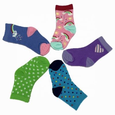 Calcetines ecológicos para niños Calcetines de algodón sostenibles para niños pequeños sin impresión