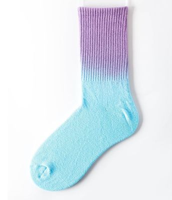 75% de algodón Tejido de corbata calcetines coloridos para hombres y mujeres