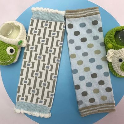 Calentadores de piernas de punto de color plano y de impresión de punto para niños de moda de invierno