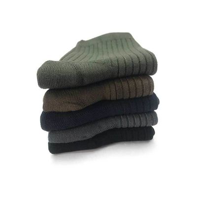 Calcetines de diseño de tejido casuales de costumbre Calcetines de bambú de tobillo grueso con cinco opciones de color
