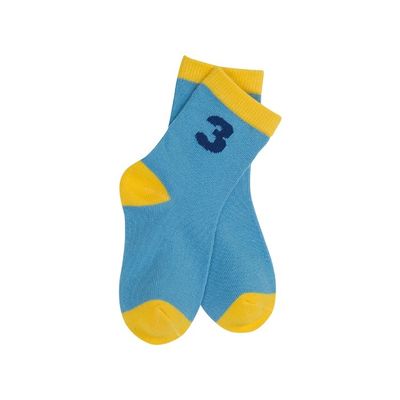 Calcetines de niño recién nacido de espesor estándar azul de punto largo de algodón transpirable Patrón lindo