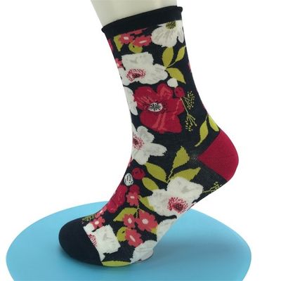 Medias deportivas de impresión de bambú suave Sublimación Medias impresas en 3D personalizadas para la temporada de verano