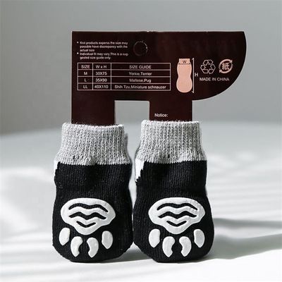 Mascotas compatibles perros sostenibles gatos calcetines con estilo regular y logotipo posición puño