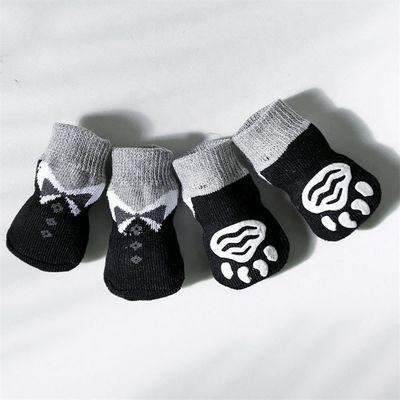 Mascotas compatibles perros sostenibles gatos calcetines con estilo regular y logotipo posición puño