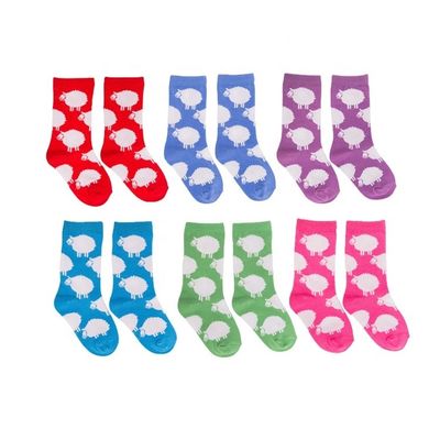 Calcetines de color rosa para niños con diseño antideslizante y grosor estándar