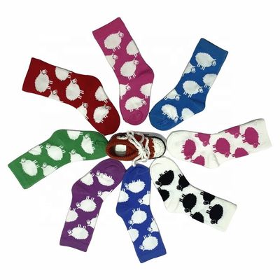 Calcetines de color rosa para niños con diseño antideslizante y grosor estándar